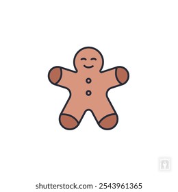 Gingerbread icon. Gingerbread Symbol sign for mobile concept and web design. Vector icon, Logo illustration, Vector graphics