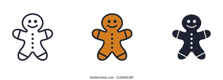 gingerbread icon symbol template for graphic and web design collection logo vector illustration