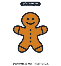 gingerbread icon symbol template for graphic and web design collection logo vector illustration