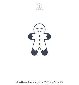 Gingerbread icon symbol vector illustration isolated on white background