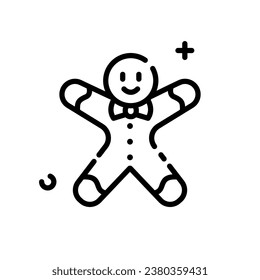 Gingerbread icon symbol vector illustration isolated on white background.