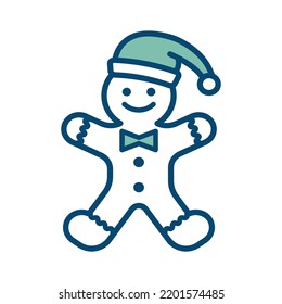 gingerbread icon vector design template in white background