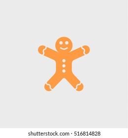 gingerbread icon,flat design