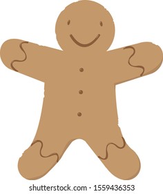 Lebkuchen, Illustration, Vektorgrafik auf weißem Hintergrund.