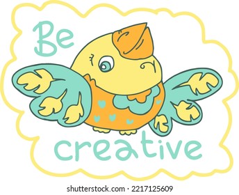 Gingerbread image of a fantasy bird. be creative