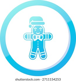 Línea de pan de jengibre Vector Icon Design