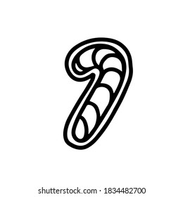 Gingerbread Lollipop. Hand drawn vector illustration in Doodle style