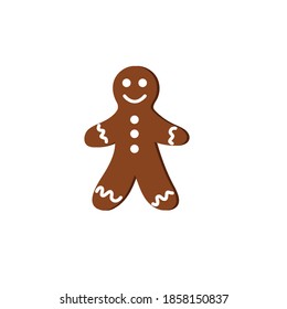 Ilustración del personaje de la galleta de Navidad del hombre de los panes