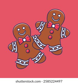 gingerbread man, Christmas cookie, holiday treat, festive dessert, baked cookie, cute gingerbread, holiday decoration, winter sweet, cartoon cookie, food illustration