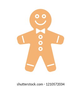 Gingerbread Man Christmas Cookie. Vector Illustration.