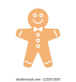 Gingerbread Man Christmas Cookie. Vector Illustration.