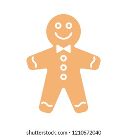 Gingerbread Man Christmas Cookie. Vector Illustration.