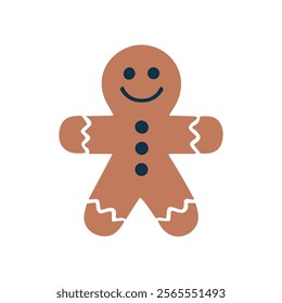  gingerbread man. Christmas cookie vector