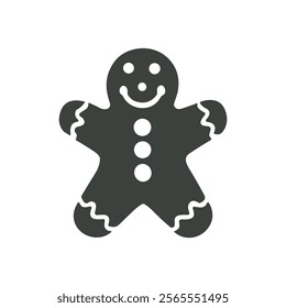  gingerbread man. Christmas cookie vector