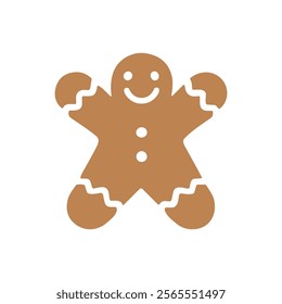  gingerbread man. Christmas cookie vector