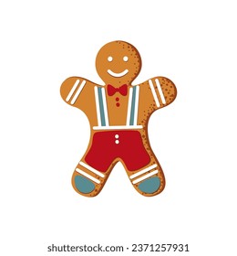 Gingerbread man, Christmas gingerbread. Gingerbread cookies.New Year's design element.
Symbol of Christmas and New Year.