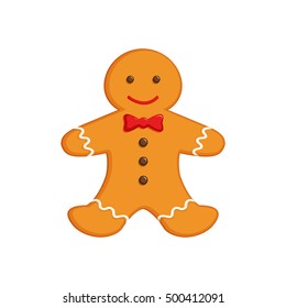 Gingerbread man. Christmas ginger cookie.