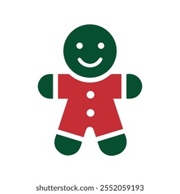 Gingerbread Man Christmas Icon, Celebrating 25 December Santa Claus, bear, Present, toy symbol Vector
