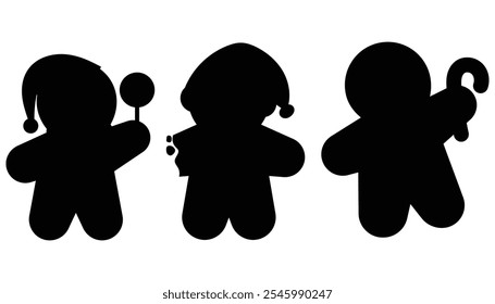 Gingerbread Man Kerst Icon voor Vakantie Ontwerpen
