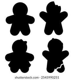 Gingerbread Man Kerst Icon voor Vakantie Ontwerpen