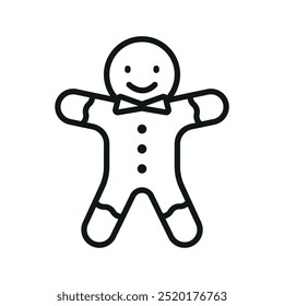 Gingerbread man christmas icon vector basic design simple and modern concept graphic
