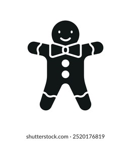 Gingerbread man christmas icon vector basic design simple and modern concept graphic