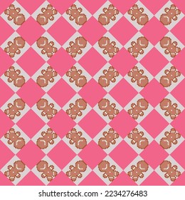 Gingerbread man Christmas seamless pattern. Vector illustration. Christmas collection. 