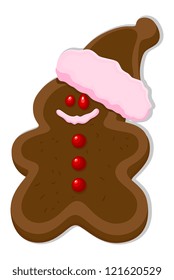 Gingerbread Man - Christmas Vector Illustration