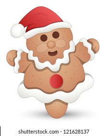 Gingerbread Man - Christmas Vector Illustration