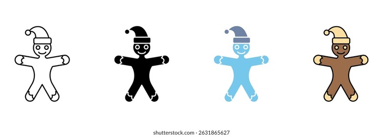 GINGERBREAD MAN concept line icon. Simple element illustration.