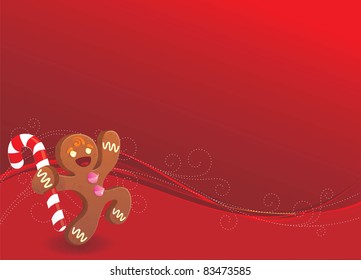 gingerbread man cookie background