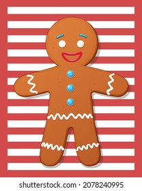 Gingerbread Man Cookie. Christmas holiday candy
