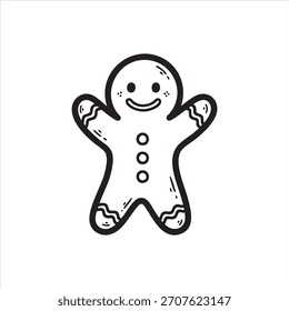 Lebkuchen Mann Keks Weihnachten Umriss