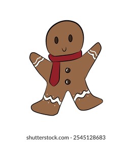 GINGERBREAD MAN COOKIE GINGERMAN CHRISTMAS PNG ILLUSTRATION VECTOR