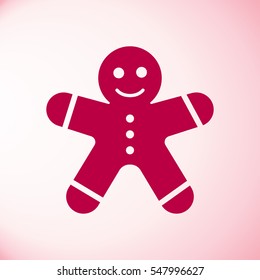 Gingerbread man cookie icon