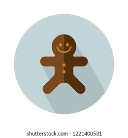 Gingerbread man cookie icon vector, filled flat sign, solid colorful pictogram isolated on white, logo illustration