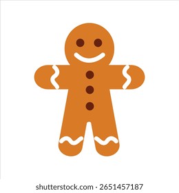 Gingerbread man cookie illustration vector