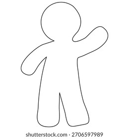 Gingerbread Man Cookie Silhouette | 