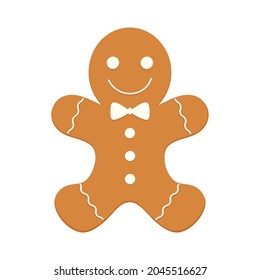Gingerbread man cookie vector