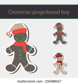 Gingerbread Man Cookie Vector Illustration