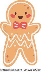 Gingerbread Man Cookie Vector Illustration