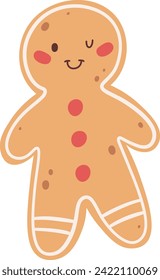 Gingerbrot Man Cookie-Vektorgrafik