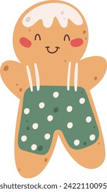 Gingerbread Man Cookie Vector Illustration