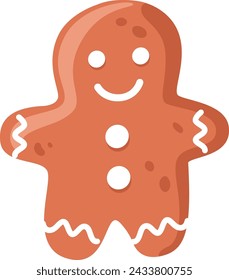 Gingerbread Man Cookie Vector Illustration