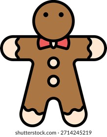 Gingerbread Man Cookie Vector Illustration