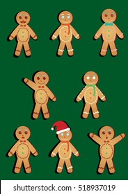 Gingerbread Man Cookies Set