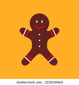 ilustración de diseño de gingerbread man aislado en segundo plano