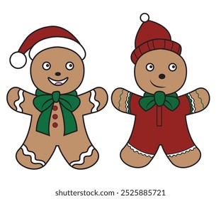 Gingerbread man design vector christmas decoration christmas ornament 