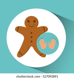 gingerbread man dessert concept vector illustration eps 10
