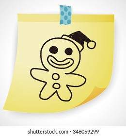 The Gingerbread Man doodle drawing